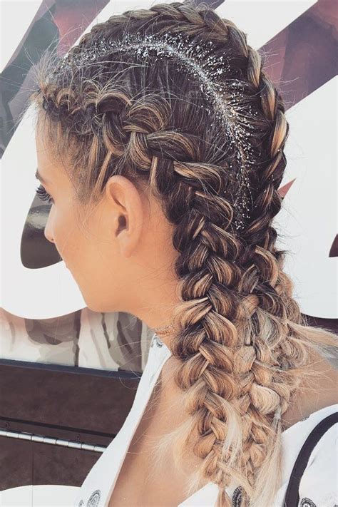 Glitter Roots Hair Trend Music Festival Hairstyles Teen Vogue Plaits Hairstyles Summer