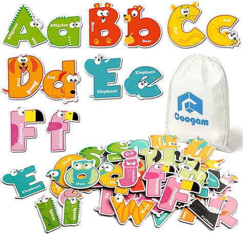 Buy Coogam Jumbo Magnetic Letters Set 52pcs Abc Alphabet Colorful A Z