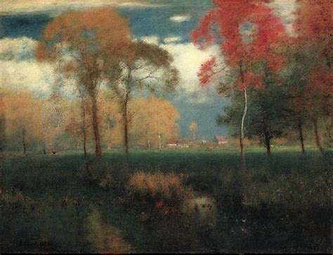 Sunny Autumn Day Painting George Inness Oil Paintings