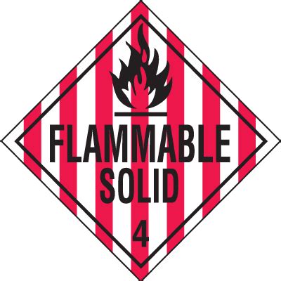Flammable Solid Hazardous Material Placards Seton