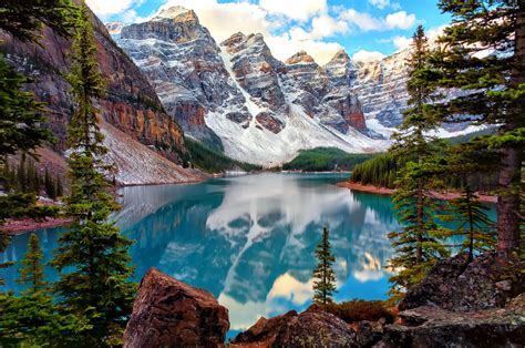 Park Narodowy Banff Góry Jezioro Moraine Lake Las Kanada