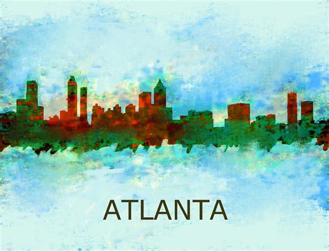 Atlanta Georgia Skyline Painting By Enki Art Fine Art America