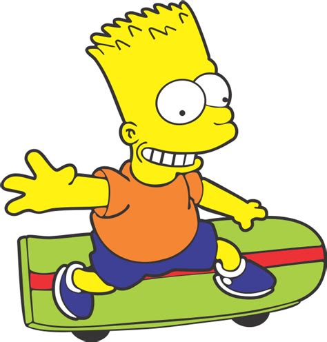 Bart Simpson Skate Pura Arte Adesivos Bart Simpson Skateboarding