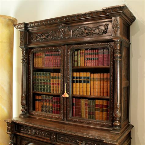 Antique Victorian Carved Oak Country Bookcase Antiques Atlas