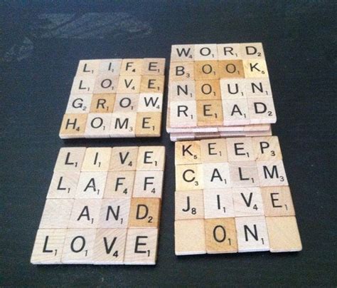 Scrabble Coasters Scrabble Tile Coaster Upcycled Home Ts