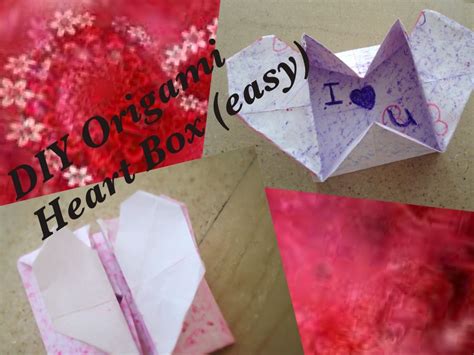 Diy Origami Heart Box Secret Message Easy 15 Steps Instructables