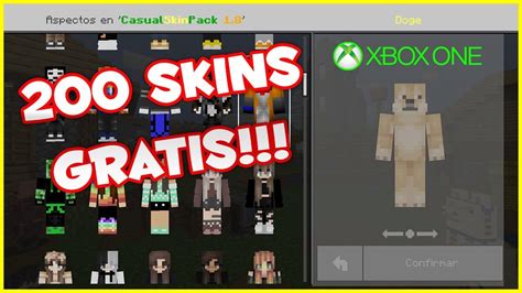 Skin Pack Con 200 Skins Para Minecraft De Xbox One Bedrock Edition