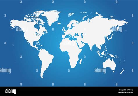 World Map White Color Flat Design Stock Photo Alamy