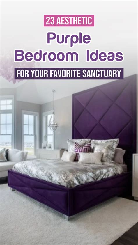 28 Aesthetic Purple Bedroom Ideas For Your Favorite Sanctuary Purple Bedrooms Purple Bedroom