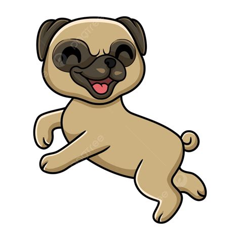 Gambar Kartun Anjing Pug Kecil Yang Lucu Kartun Maskot Makhluk Png