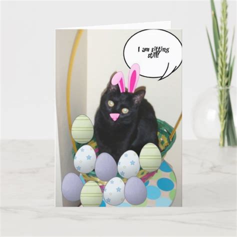 Black Cat Easter Cards Zazzle