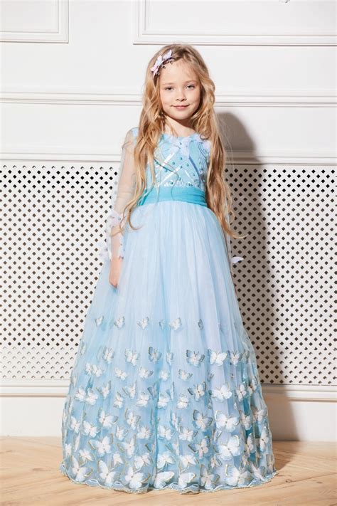 Sky Blue Flower Girl Dress Junior Bridesmaid Dress Tulle Etsy