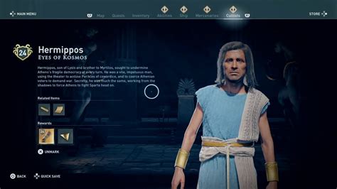 Assassins Creed Odyssey Hermippos Cultist Eyes Of Kosmos Youtube