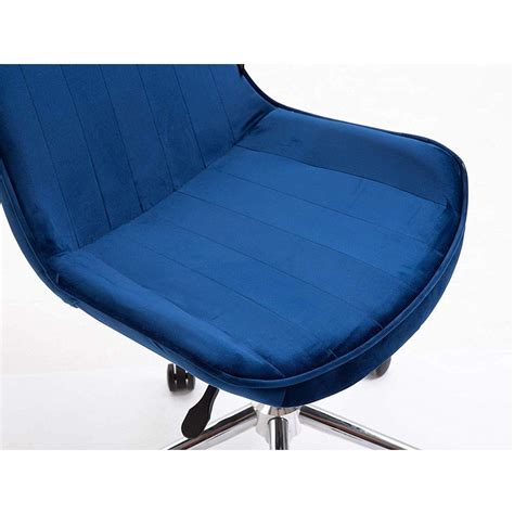 Cherry Tree Furniture Cala Sapphire Blue Colour Velvet Fabric Desk
