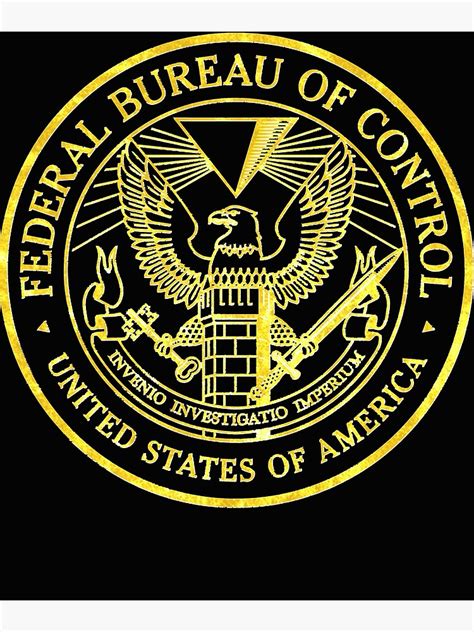 Federal Bureau Of Control Game Logo Poster For Sale By Elainrdlow