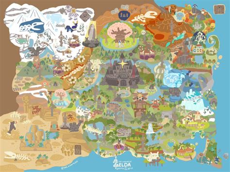 Amazing Map Of Hyrule Breathofthewild とび森 マイデザイン 地面 とび森 マイデザイン