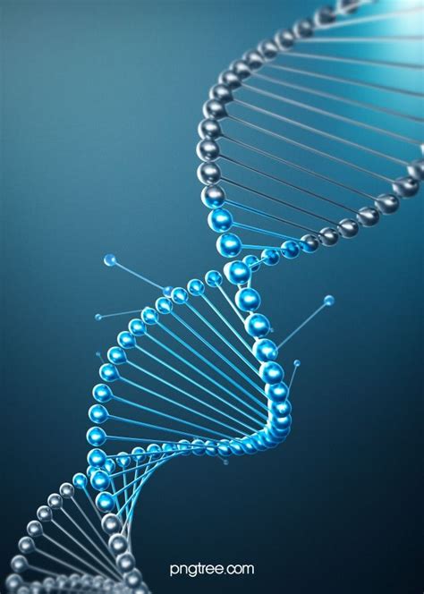 Background Of Blue Creative Gene Gradient Stereo Dna Chain Dna