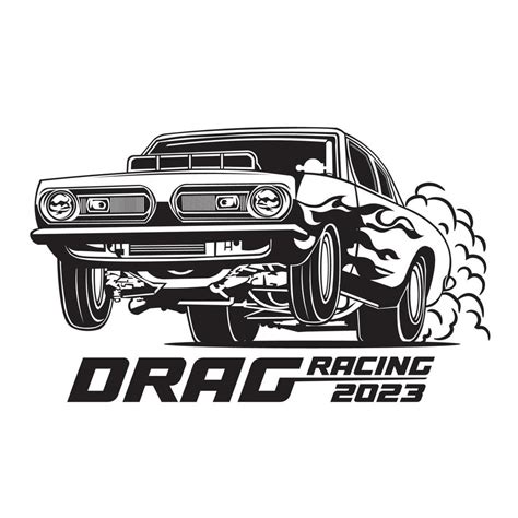 Drag Racing Car Vector Illustration Perfect For T Shirt Design And