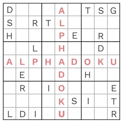 Free Alphadoku Puzzles Printable Sudoku Easy 8