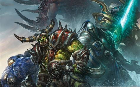 World Of Warcraft Wow Orc Warrior Armor Horns Games Fantasy 2560x1440