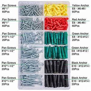 Plastic Self Drilling Drywall Ribbed Anchors With Phillips Self Tapping