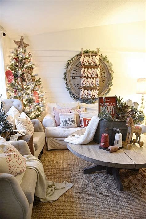 Cozy Cottage Christmas Living Room Liz Marie Blog