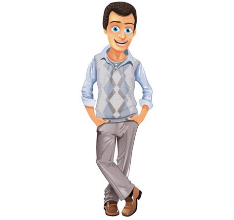 Casual Dressed Vector Character Vector Characters
