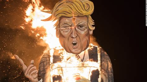 Donald Trump Effigies Burned Across England For Bonfire Night Cnn Video