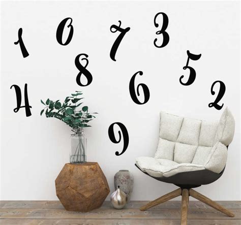 Set Of Numbers Wall Decal Tenstickers