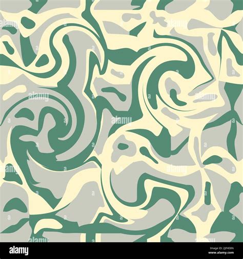 Wavy Swirl Seamless Pattern In 1970 Seventies Style Groovy Background