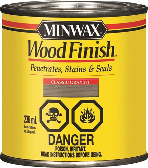 Minwax Cm2276100 Wood Finish 236 Ml Classic Gray 271 Liquid