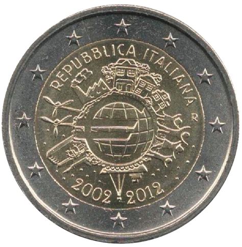 2 Euro 10 Years Of Euro Cash Italy Numista