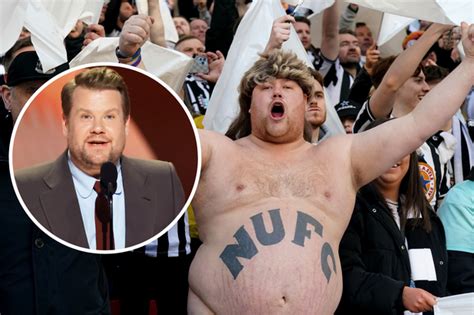 James Corden Trends After Shirtless Newcastle United Supporter Goes Viral At Carabao Cup Final