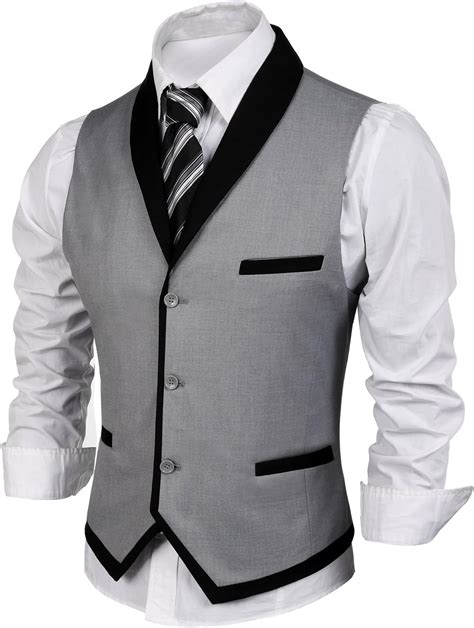 Coofandy Mens Suit Vest Slim Fit Formal Business Dress Vest Casual Wedding Waistcoat At Amazon