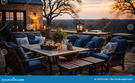 Generative AI, Skyline Serenity: Rooftop Escapes Stock Photo - Image of