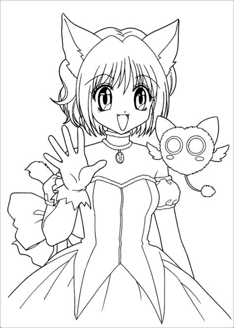 Cute Anime Girl Coloring Pages At Free