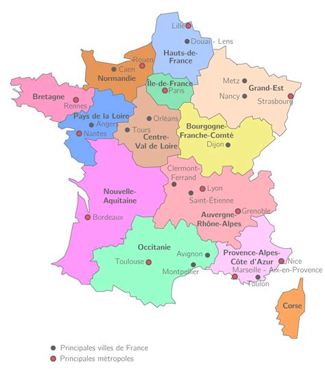 Carte Des Régions Françaises