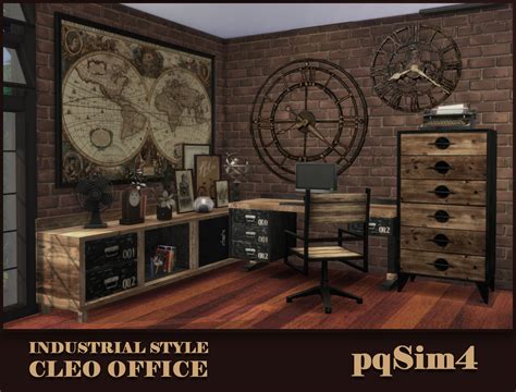 Cleo Office Industrial Style Sims 4 Custom Content