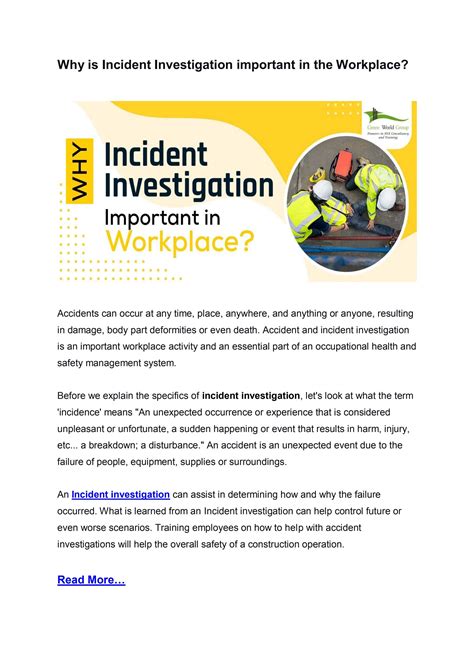 Why Is Incident Investigation Important In The Workplace By