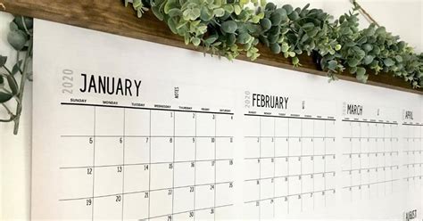 Diy Large Wall Calendar See All 12 Months At One Time