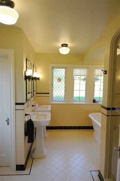 How To Decorate A Vintage Yellow Tile Bathroom Leadersrooms