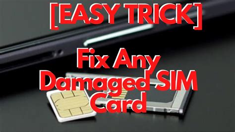 How To Repair And Reuse Any Damaged Sim Card Youtube