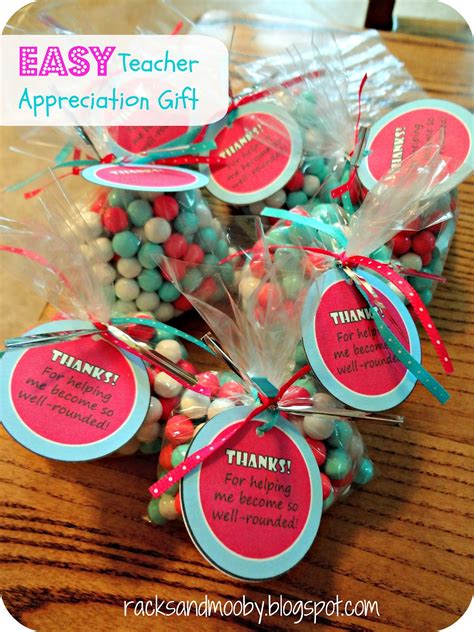 RACKS and Mooby: Inexpensive and Easy Teacher Appreciation Gifts