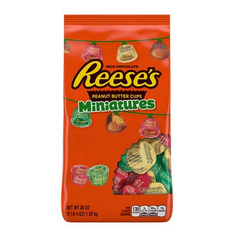 reese s miniatures milk chocolate peanut butter cups candy bulk candy 36 oz bag