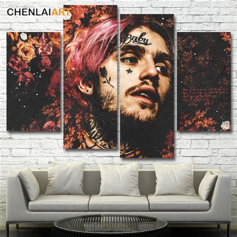 Lil Peep Music Raper Canvas Painting Giclee Print Poster Modern