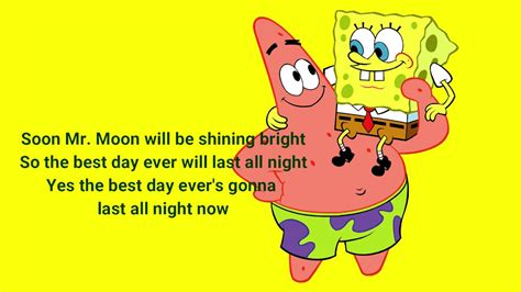 Best Day Ever Spongebob Squarepants Lyrics Youtube