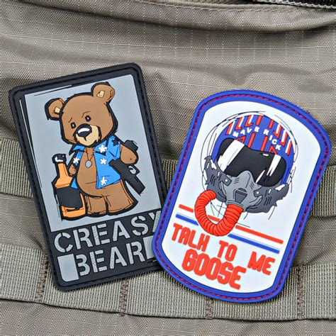Pvc Morale Patches Creasy Bear And Talk To Me Goose Violent Little