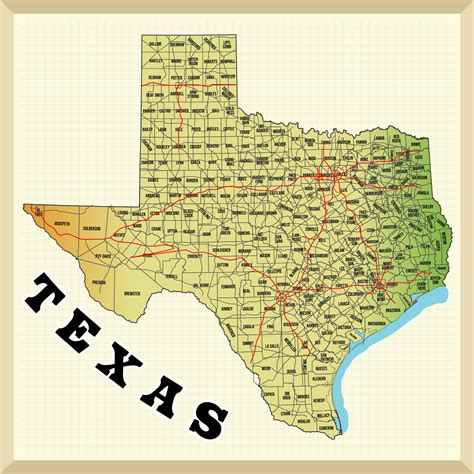 5 Best Printable Map Of Texas State For Free At