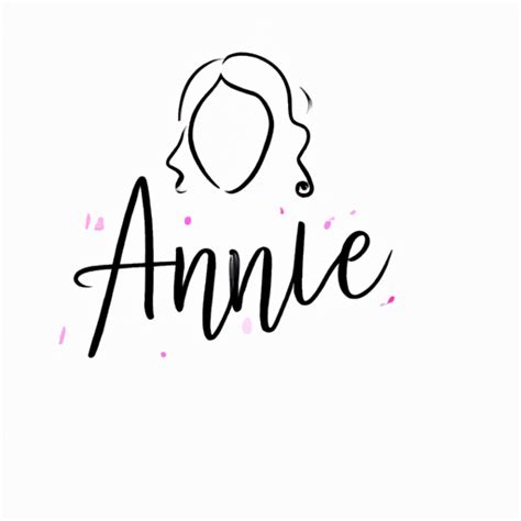 Awhite Create A Logo For The Name Annie