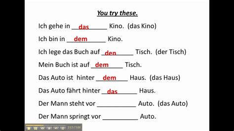 Work With Accusative And Dative Prepositions In German